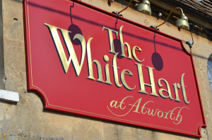 White Hart pub sign