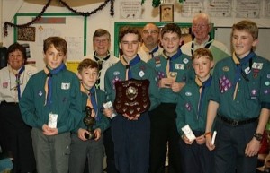 Scouts with shooting trophy